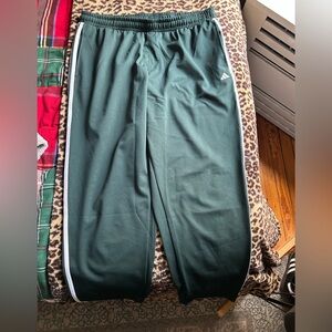 Dark Green Adidas firebird Track Pants